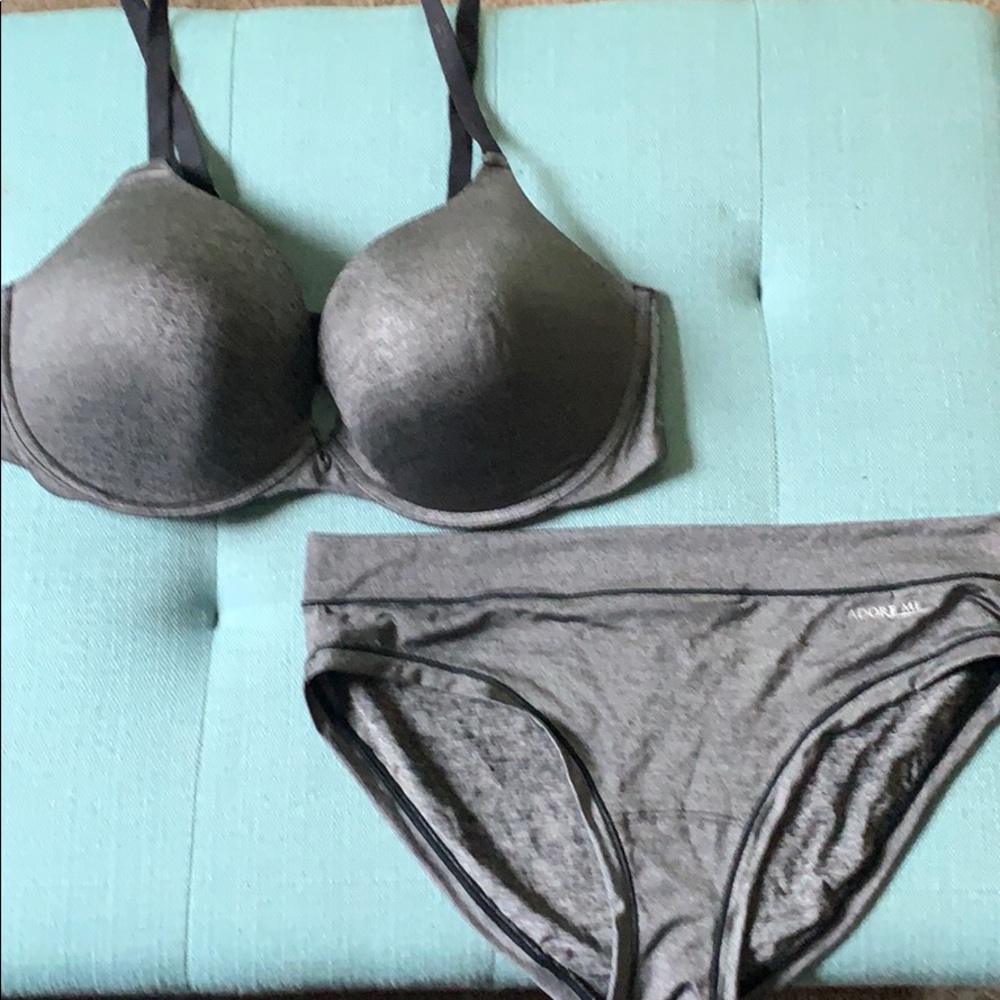 Grey Bra/Panty Set New !
